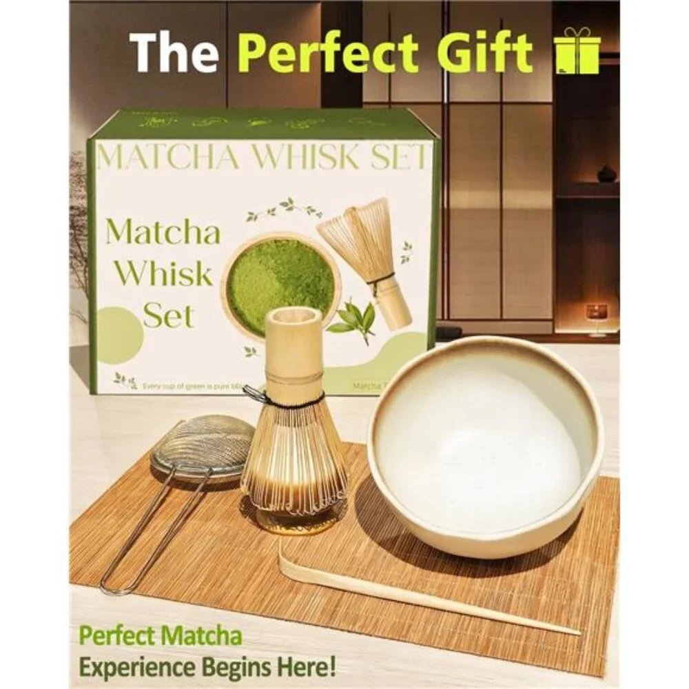 Matcha Whisk Set, Complete Matcha Set with Matcha Whisk, Matcha Bowl